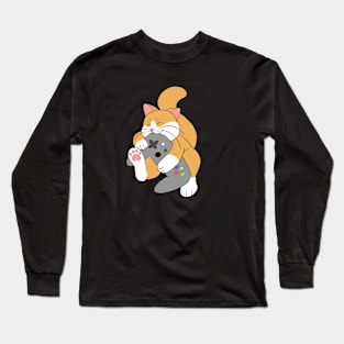 Gamer Cat Long Sleeve T-Shirt